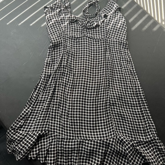 AE Ruffle Plaid Print Ruffle Mini Dress - Picture 5 of 10